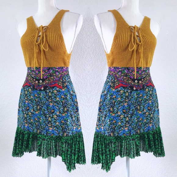 COACH FLORAL PATCHWORK MINI SKIRT 0 - Picture 2 of 8